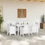 Conjunto de Comedor de Jardín de 7 Piezas con Cojines Blanco Poliratán | Foro24.es | Tu tienda online para hogar, jardín y más Foro24.es