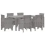 Juego de Comedor de Jardín de 7 Piezas con Cojines Gris Claro Poly Rattan | Foro24.es | Tu tienda online para hogar, jardín y más Foro24.es