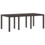 Conjunto de Comedor de Jardín de 9 Piezas con Cojines Marrón Rattan Sintético by , Garden tables - Ref: Foro24-3378578, Price...