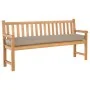 Cojín de Exterior Taupe Poliéster Grande Duradero Rectangular by , Cushions for chairs and sofas - Ref: Foro24-42001683, Pric...