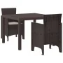 Juego de Comedor de Jardín Set de 3 Marrón Oscuro Polipropileno by , Garden tables - Ref: Foro24-3378678, Price: 161,74 €, Di...