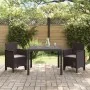 Juego de Comedor de Jardín Set de 3 Marrón Oscuro Polipropileno by , Garden tables - Ref: Foro24-3378678, Price: 161,74 €, Di...