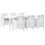 Comedor Jardín 7 Piezas con Cojines Blanco Poliratán | Foro24.es | Tu tienda online para hogar, jardín y más Foro24.es