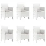 Comedor Jardín 7 Piezas con Cojines Blanco Poliratán | Foro24.es | Tu tienda online para hogar, jardín y más Foro24.es