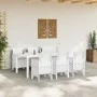 Conjunto de 7 Piezas de Juego de Comedor de Jardín con Cojines Blanco Poliratán by , Garden tables - Ref: Foro24-3378726, Pri...