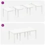 Conjunto de 7 Piezas de Juego de Comedor de Jardín con Cojines Blanco Poliratán by , Garden tables - Ref: Foro24-3378726, Pri...