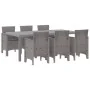 Conjunto de Comedor de Jardín de 7 Piezas con Cojines Gris Claro de Rattan de Poliéster | Foro24.es | Tu tienda online para hogar, jardín y más Foro24.es