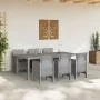Conjunto de Comedor de Jardín de 7 Piezas con Cojines Gris Claro de Rattan de Poliéster | Foro24.es | Tu tienda online para hogar, jardín y más Foro24.es