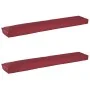 Cojines para Pallet para Banco 2 pcs Rojo Vino 200x40x8 cm Tela Oxford by , Cushions for chairs and sofas - Ref: Foro24-42001...