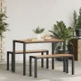 Set de Comedor de Jardín de 3 Piezas de Acero y WPC Marrón | Foro24.es | Tu tienda online para hogar, jardín y más Foro24.es