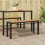 Banco de jardín de 100 cm en acero y WPC marrón y negro | Foro24.es | Tu tienda online para hogar, jardín y más Foro24.es