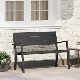 Comprar Banco de Jardín de Acero y WPC Negro