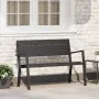 Banco de Jardín de Acero y WPC Negro | Foro24.es | Tu tienda online para hogar, jardín y más Foro24.es