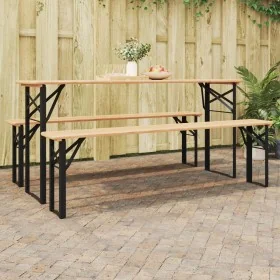 Patas de Mesa de Cerveza 2 piezas Plegables de Acero Negro con Tratamiento en Polvo by , Table legs - Ref: Foro24-42001776, P...