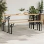 Patas de Mesa de Cerveza 2 piezas Plegables de Acero Negro con Tratamiento en Polvo by , Table legs - Ref: Foro24-42001776, P...