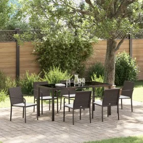 Conjunto de comedor para el jardín de 7 piezas
