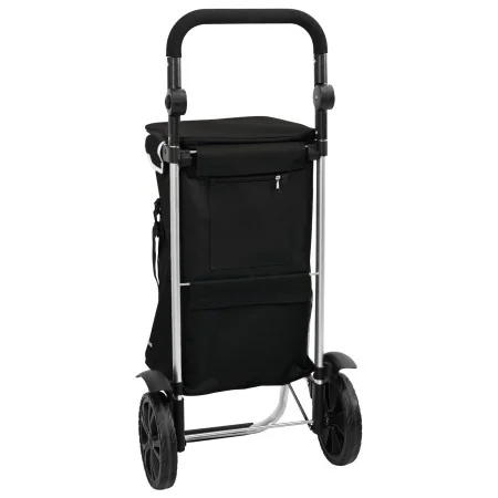 Carro de Compras con Ruedas y Asa Ajustable Negro 40 L | Foro24.es | Tu tienda online para hogar, jardín y más Foro24.es