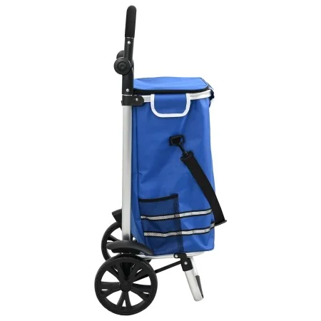 Carro de Compras con Ruedas y Mango Ajustable Azul 40 L | Foro24.es | Tu tienda online para hogar, jardín y más Foro24.es