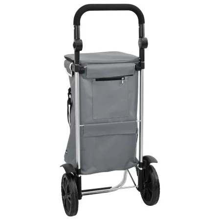 Carro de Compras con Ruedas y Mango Ajustable Gris 40 L | Foro24.es | Tu tienda online para hogar, jardín y más Foro24.es