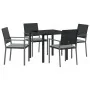 Set de 3 Negro Poliratán PE, Acero con recubrimiento en polvo | Foro24.es | Tu tienda online para hogar, jardín y más Foro24.es