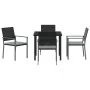 Set de 3 Negro Poliratán PE, Acero con recubrimiento en polvo | Foro24.es | Tu tienda online para hogar, jardín y más Foro24.es
