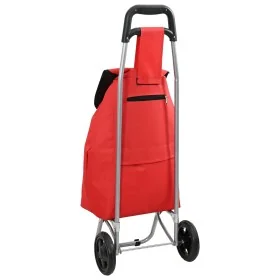 Carro de Compras con Ruedas VidaXL Rojo 35 L