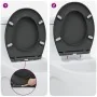 Asiento de inodoro de liberación rápida con cierre suave en duroplasto antracita by , Toilet and bidet seats - Ref: Foro24-42...
