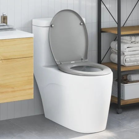 Asiento de Inodoro de Liberación Rápida con Cierre Suave Duroplast Gris | Foro24.es | Tu tienda online para hogar, jardín y más Foro24.es
