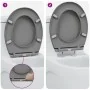Asiento de Inodoro de Liberación Rápida con Cierre Suave Duroplast Gris | Foro24.es | Tu tienda online para hogar, jardín y más Foro24.es