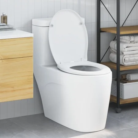 Asiento de Inodoro de Liberación Rápida con Cierre Suave Duroplast Blanco de , Asientos de inodoros y bidés - Ref: Foro24-420...