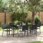Juego de 4 Negro Ratán PE, Acero con Revestimiento en Polvo de , Sillas de jardín - Ref: Foro24-3379084, Precio: 364,94 €, De...