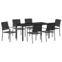 Set de 4 Negro Poliratán, acero con recubrimiento en polvo by , Garden chairs - Ref: Foro24-3379083, Price: 345,42 €, Discoun...