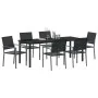 Juego de 4 Negro Ratán PE, Acero con Revestimiento en Polvo de , Sillas de jardín - Ref: Foro24-3379084, Precio: 364,94 €, De...