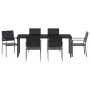 Juego de 4 Negro Ratán PE, Acero con Revestimiento en Polvo de , Sillas de jardín - Ref: Foro24-3379084, Precio: 364,94 €, De...