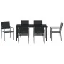 Set de 4 Negro Poliratán, acero con recubrimiento en polvo by , Garden chairs - Ref: Foro24-3379083, Price: 345,42 €, Discoun...