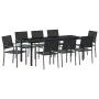 Set de 5 Negro Ratán PE, Acero Recubierto de Polvo von , Gartenstühle - Ref: Foro24-3379085, Preis: 435,21 €, Rabatt: -5%%