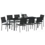 Set de 5 Negro Ratán PE, Acero Recubierto de Polvo von , Gartenstühle - Ref: Foro24-3379085, Preis: 435,21 €, Rabatt: -5%%