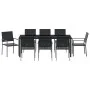 Set de 5 Negro Ratán PE, Acero Recubierto de Polvo von , Gartenstühle - Ref: Foro24-3379085, Preis: 435,21 €, Rabatt: -5%%