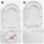 Asiento de Inodoro de Liberación Rápida con Cierre Suave Duroplast Blanco | Foro24.es | Tu tienda online para hogar, jardín y más Foro24.es