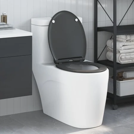 Asiento de Inodoro de Liberación Rápida con Cierre Suave Duroplast Antracita by , Toilet and bidet seats - Ref: Foro24-420023...