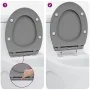 Asiento de inodoro de liberación rápida con cierre suave Duroplast Gris | Foro24.es | Tu tienda online para hogar, jardín y más Foro24.es