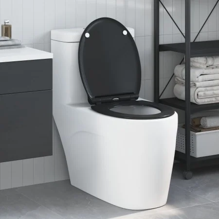 Asiento de Inodoro de Liberación Rápida con Cierre Suave Duroplast Negro | Foro24.es | Tu tienda online para hogar, jardín y más Foro24.es