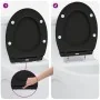 Asiento de Inodoro de Liberación Rápida con Cierre Suave Duroplast Negro | Foro24.es | Tu tienda online para hogar, jardín y más Foro24.es
