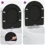 Asiento de Inodoro de Liberación Rápida con Cierre Suave - Duroplast, Negro von , Toiletten- und Bidetsitze - Ref: Foro24-420...