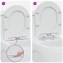 Asiento de inodoro de liberación rápida de con cierre suave de duroplast blanco von , Toiletten- und Bidetsitze - Ref: Foro24...