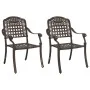 Sillas de Jardín 2 pcs Bronce de Aluminio Fundido von , Gartenstühle - Ref: Foro24-42002370, Preis: 210,32 €, Rabatt: -5%%