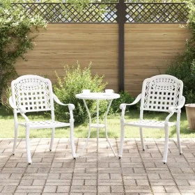 Sillas de Jardín 2 pcs de Aluminio Fundido Blancas de , Sillas de jardín - Ref: Foro24-42002372, Precio: 210,32 €, Descuento:...