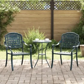 Comprar Sillas de Jardín 2 pcs Verde de Aluminio