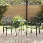 Sillas de jardín 2 piezas Negro de aluminio fundido by , Garden chairs - Ref: Foro24-42002375, Price: 225,36 €, Discount: -5%%