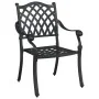 Sillas de jardín 2 piezas Negro de aluminio fundido by , Garden chairs - Ref: Foro24-42002375, Price: 225,36 €, Discount: -5%%